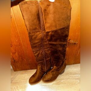 Top moda over the knee boots (caramel brown suede)